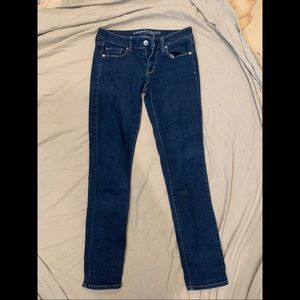 American Eagle navy skinny jeans